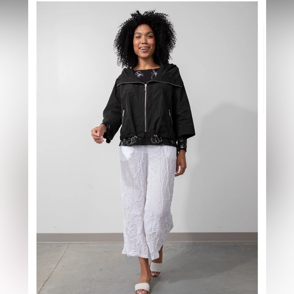 Habitat Pants - * New Liv by Habitat Sz XL 110134 Easy Crop White Crinkle Pant